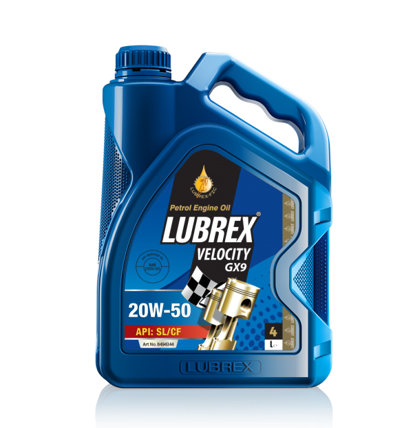 Velocity GX9 SLCF 20W50 4L Blue -Gallon روغن موتور GX9 لوبركس امارات